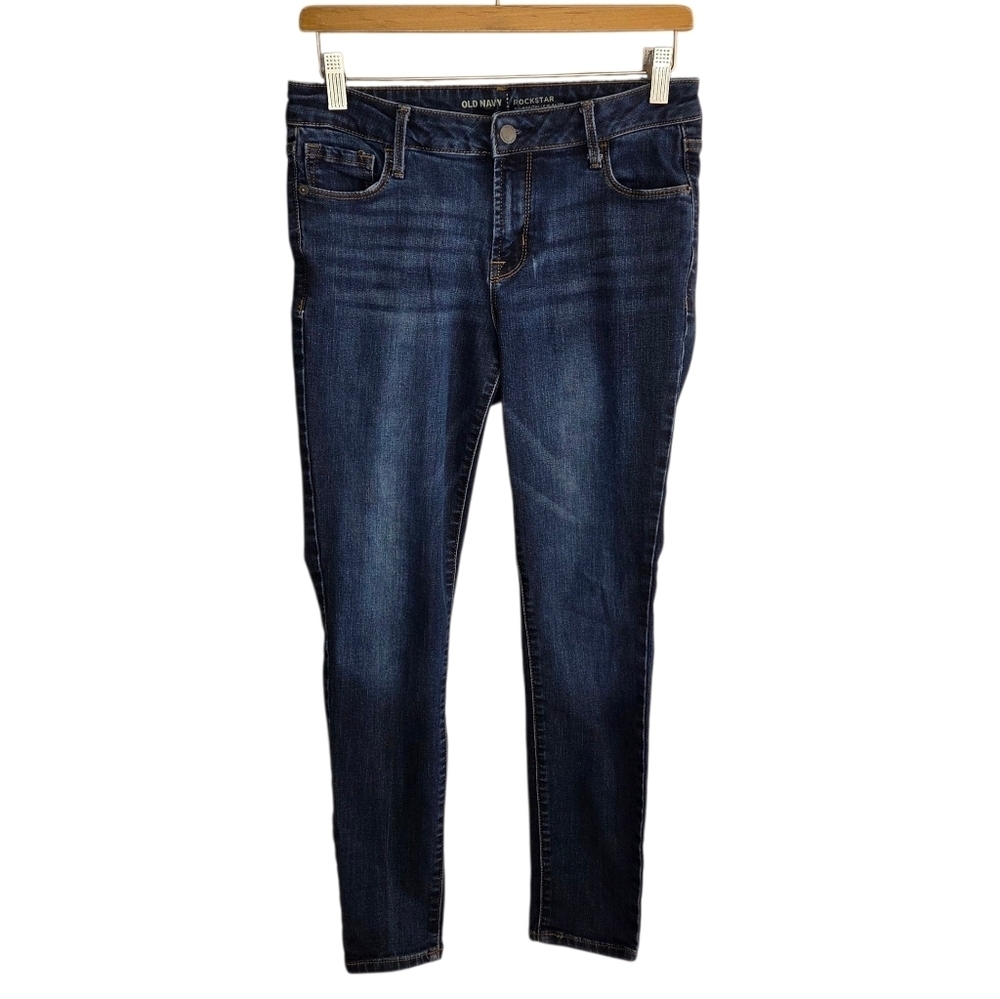 Old Navy | Dark Wash Rockstar Mid Rise Skinny Jeans